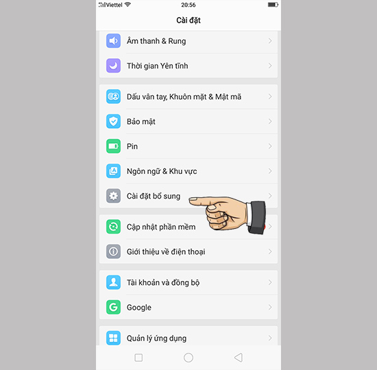 Bật kết nối OTG